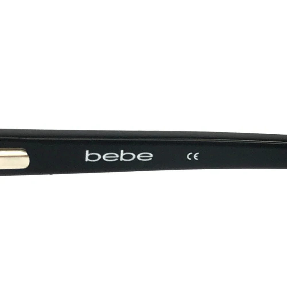 Bebe Eyeglasses Frames BB5163 001 GREY CRYSTAL Black Cat Eye Full Rim 55-17-135